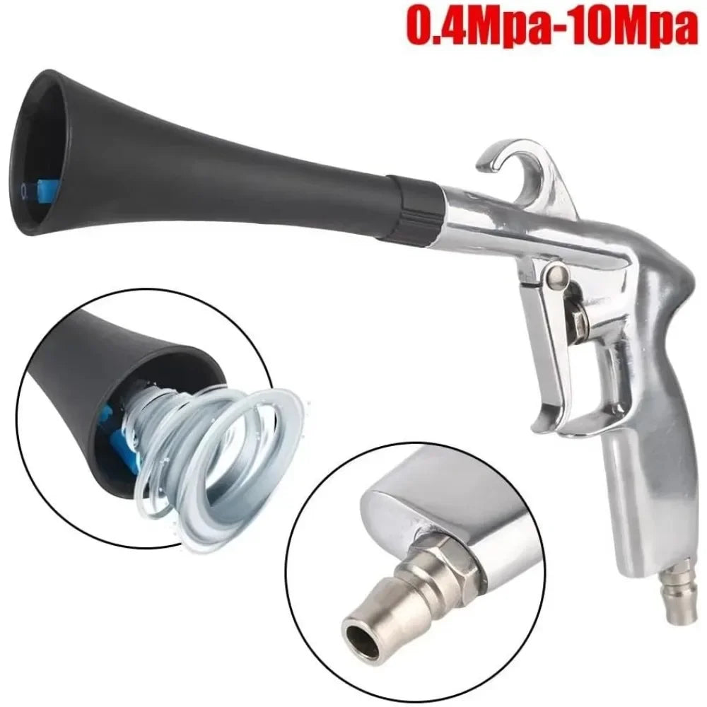 1 Pc Tornado Auto Detailing Dust Blower Gun High-Pressure Pneumatic Spray Tool for Interior Car Cleaning & Care
