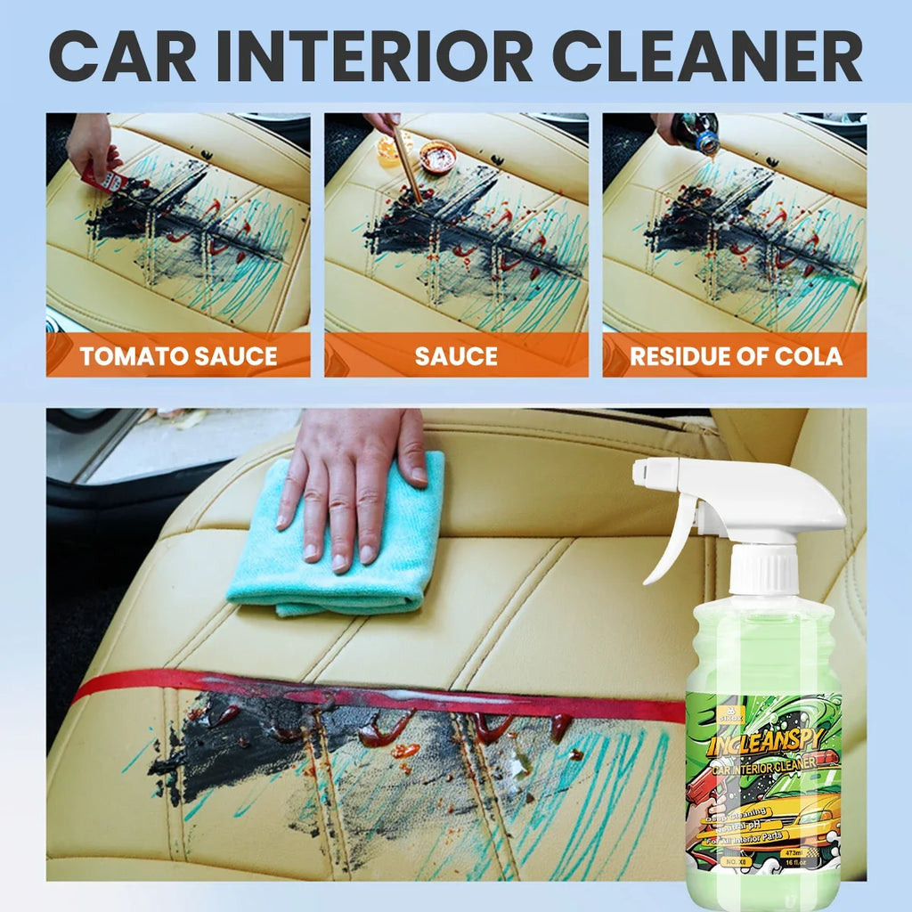 Car Interior Cleaner Agent Ceiling Cleaner Leather Flannel Woven Fabric Water Free Multipurpose Auto Dash  Auto Detailing X8