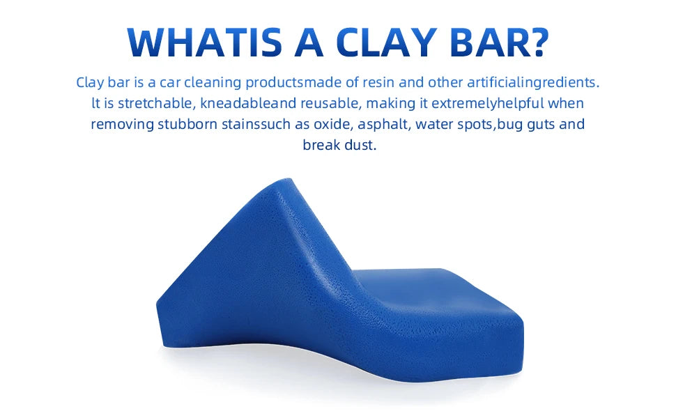 Auto Detailing Clay Bar for Paint Decontamination. Easily Removes Tree Sap, Bugs, & Overspray. Preps for Wax & Polish