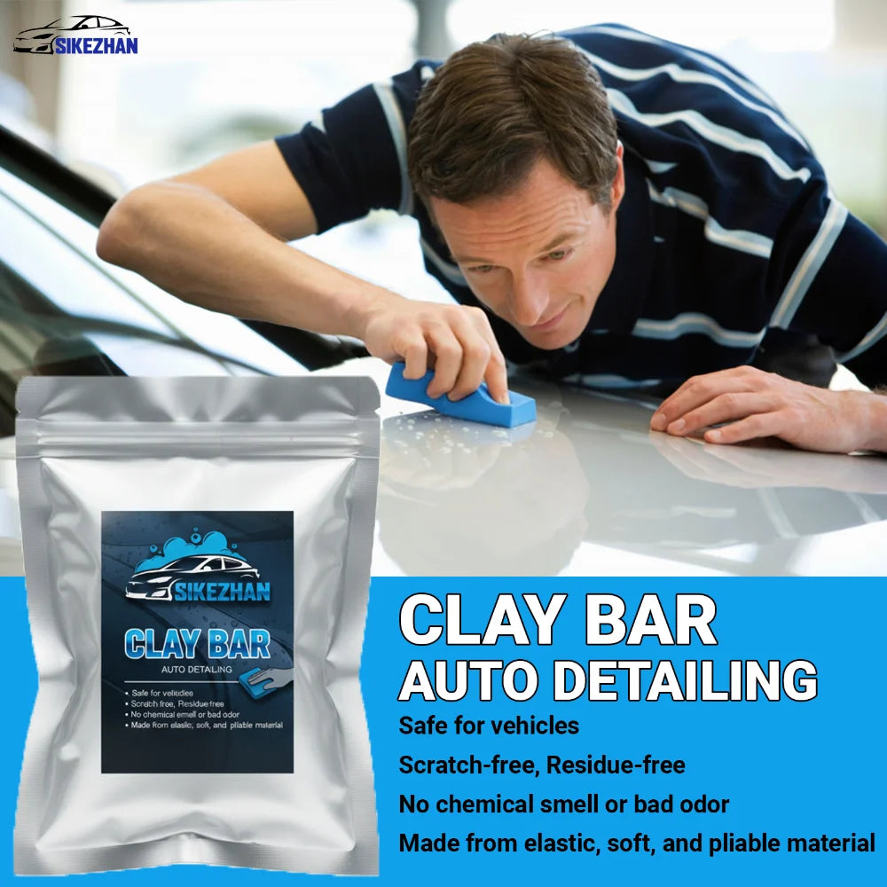 Auto Detailing Clay Bar for Paint Decontamination. Easily Removes Tree Sap, Bugs, & Overspray. Preps for Wax & Polish