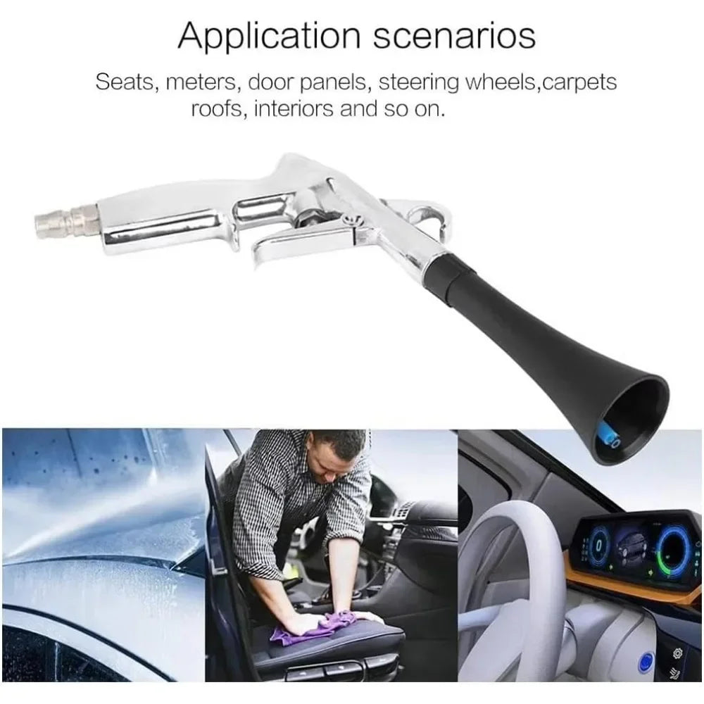 1 Pc Tornado Auto Detailing Dust Blower Gun High-Pressure Pneumatic Spray Tool for Interior Car Cleaning & Care