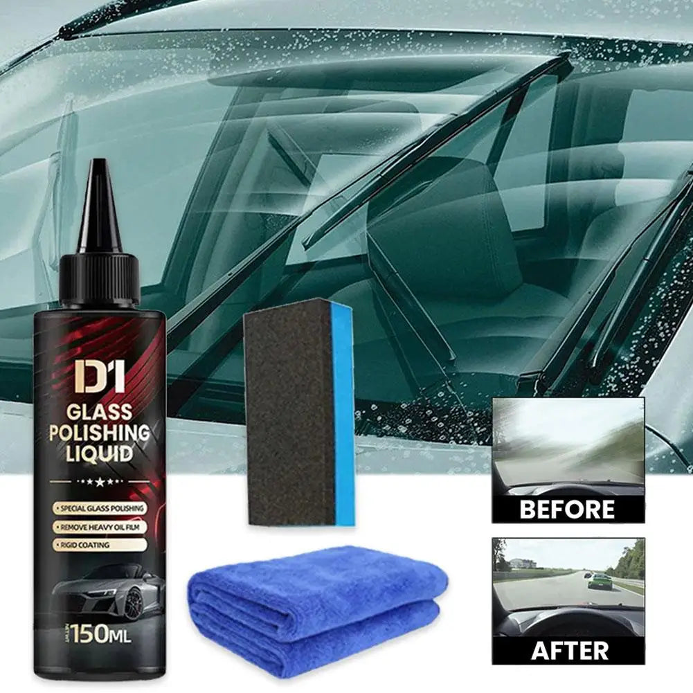 Car Glass Polishing Liquid Remover Deep Cleaner Paste Film Removal Cream Clear Window Auto Detailing Tool