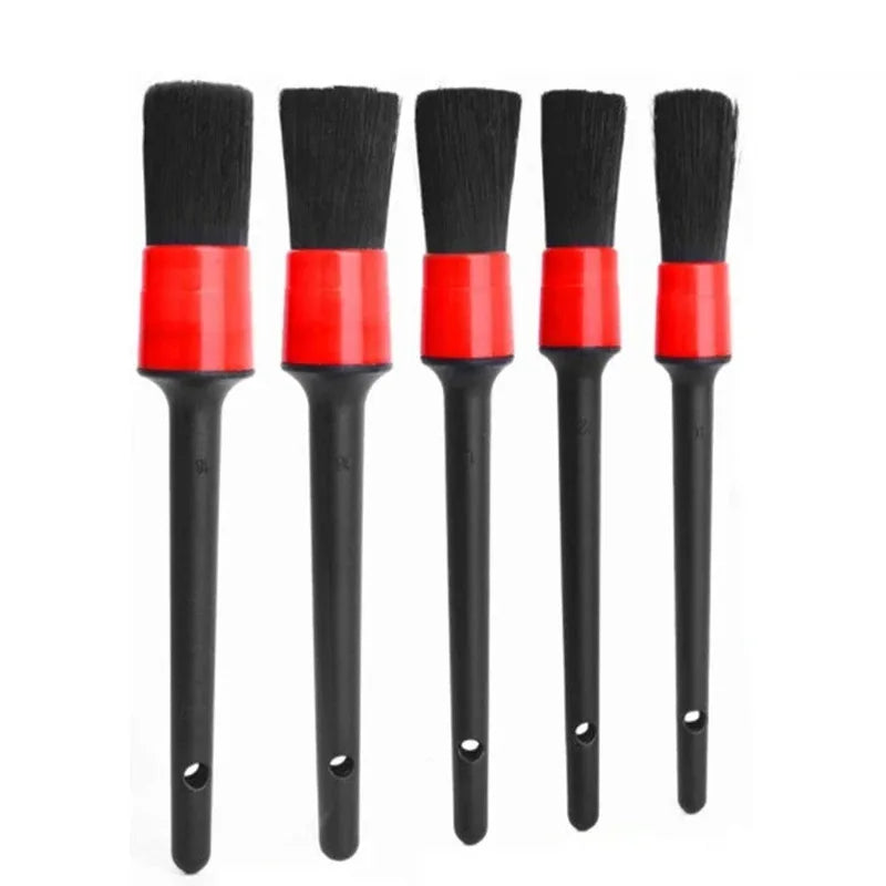 5pcs Detailing Brush Set Car Brushes Car Detailing Brush For Auto Cleaning Dashboard Air Outlet Wheel Wash Maintenance Tools