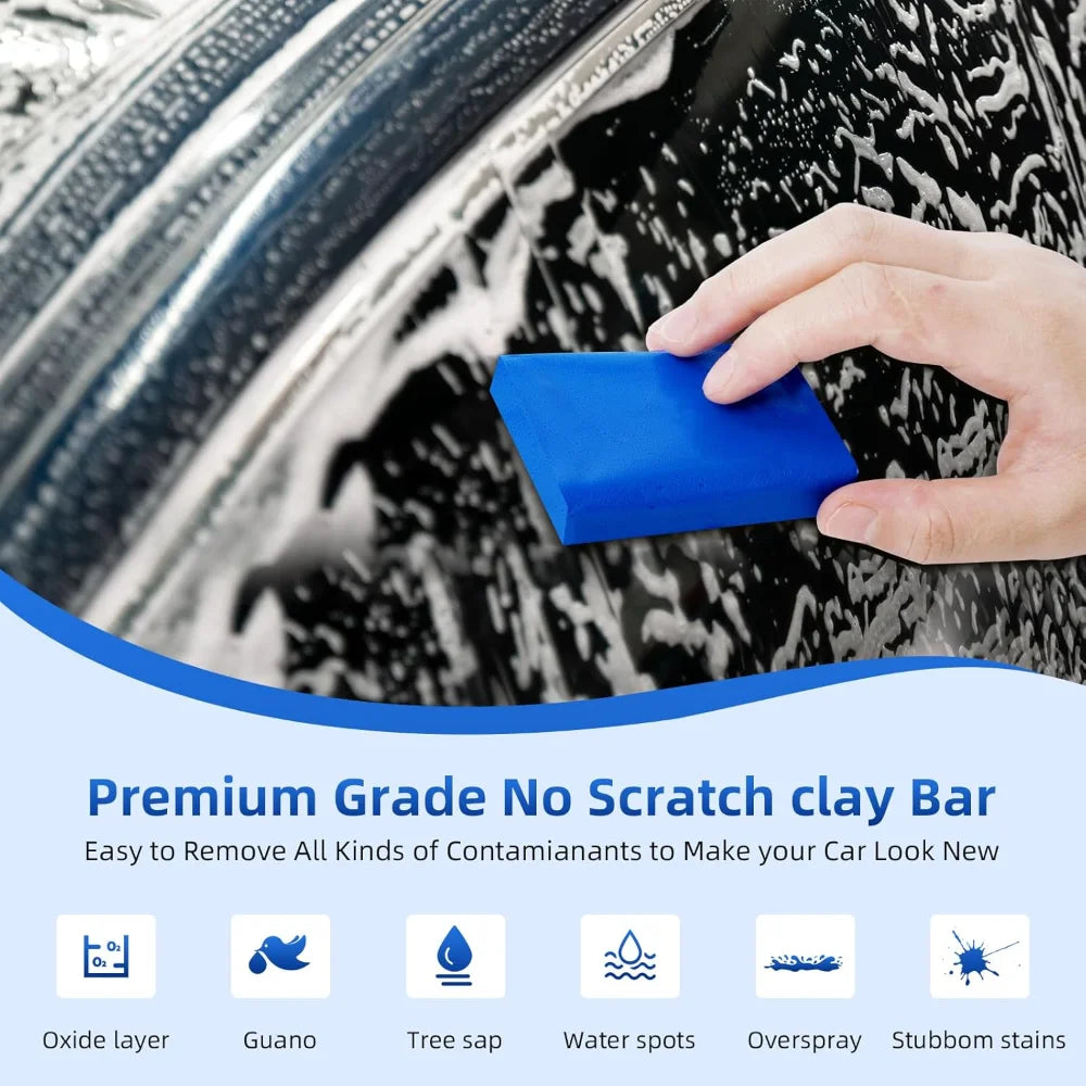 Auto Detailing Clay Bar for Paint Decontamination. Easily Removes Tree Sap, Bugs, & Overspray. Preps for Wax & Polish