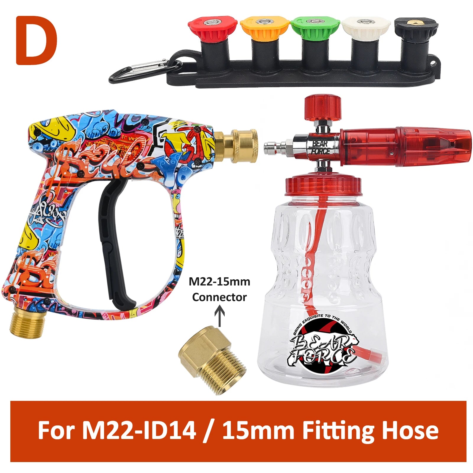 Pressure Washer Water Gun Kit for Car Cleaning Hose Connector For Karcher Nilfisk Parkside Bosch Quick Connector Nozzles