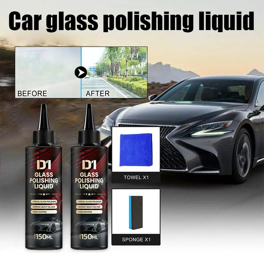 Car Glass Polishing Liquid Remover Deep Cleaner Paste Film Removal Cream Clear Window Auto Detailing Tool