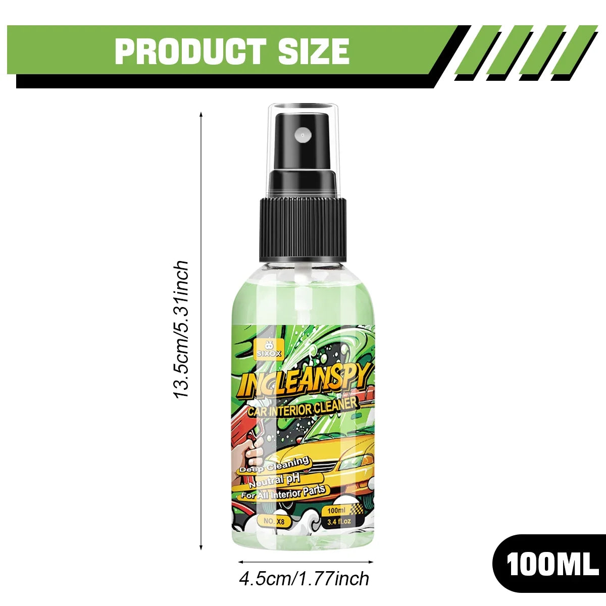 Car Interior Cleaner Agent Ceiling Cleaner Leather Flannel Woven Fabric Water Free Multipurpose Auto Dash  Auto Detailing X8