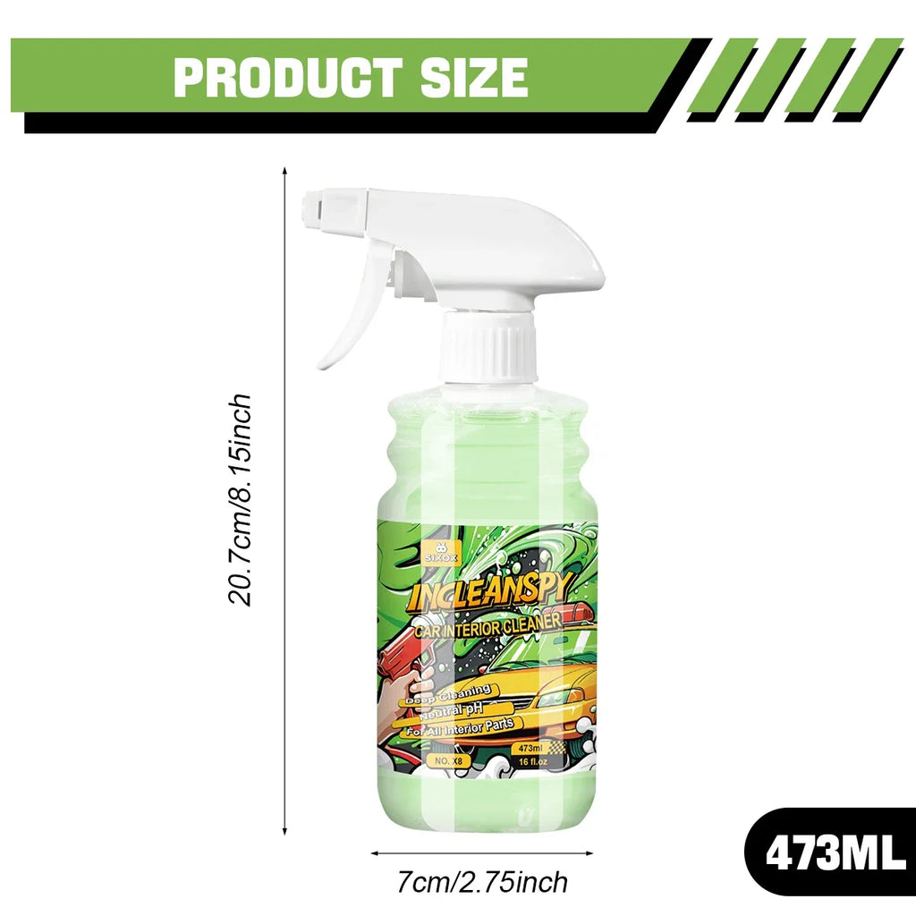 Car Interior Cleaner Agent Ceiling Cleaner Leather Flannel Woven Fabric Water Free Multipurpose Auto Dash  Auto Detailing X8