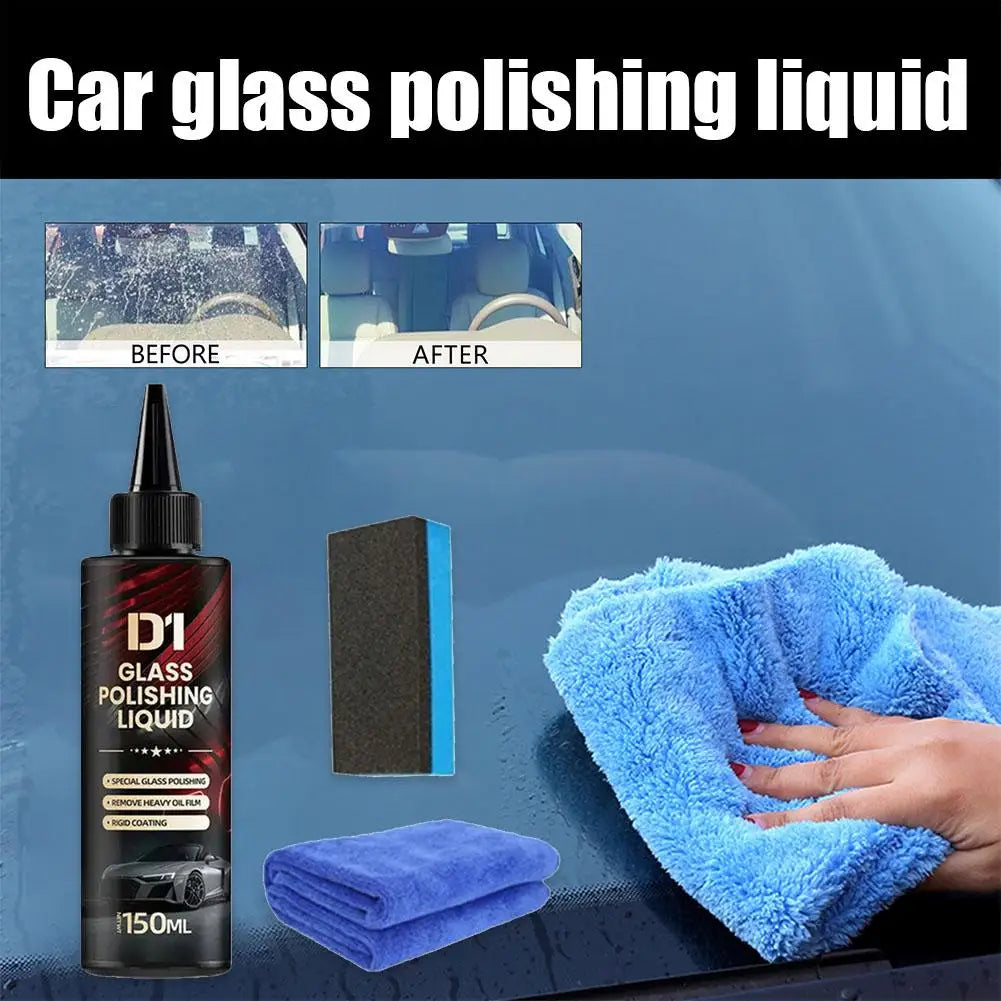 Car Glass Polishing Liquid Remover Deep Cleaner Paste Film Removal Cream Clear Window Auto Detailing Tool