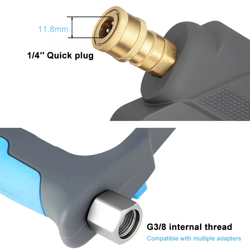 Professional Auto Detailing Short Car Wash Gun Rotating Anti-Tangle High Pressure 4-Color Nozzle Kit Car Beauty Home Accessory