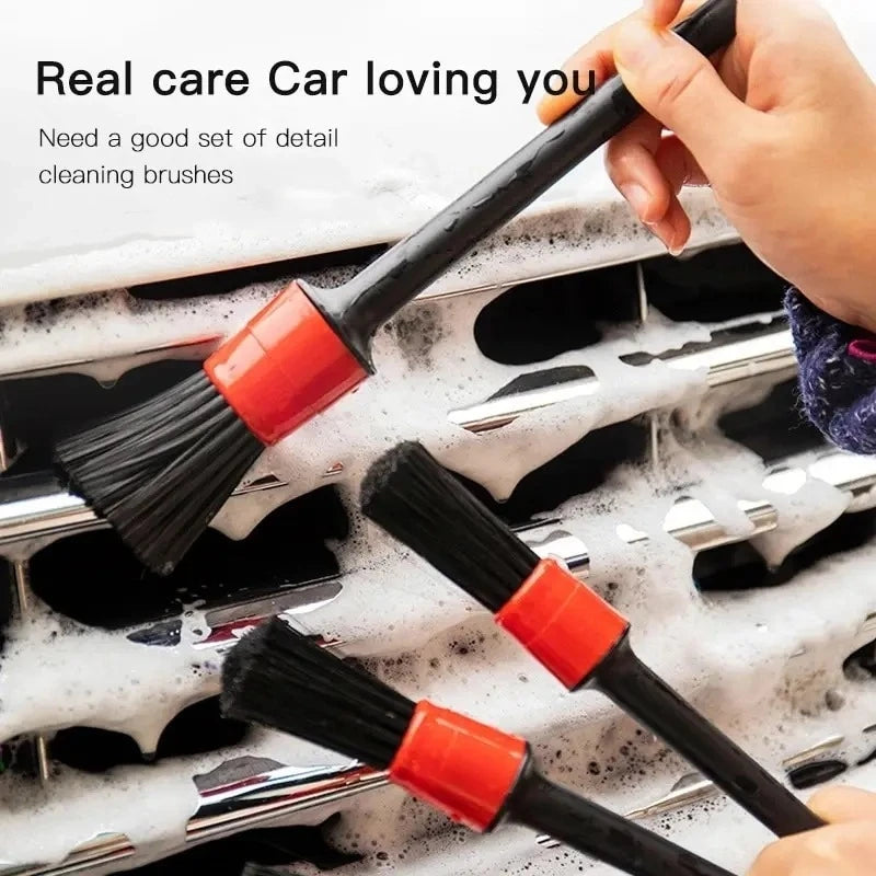 5pcs Detailing Brush Set Car Brushes Car Detailing Brush For Auto Cleaning Dashboard Air Outlet Wheel Wash Maintenance Tools