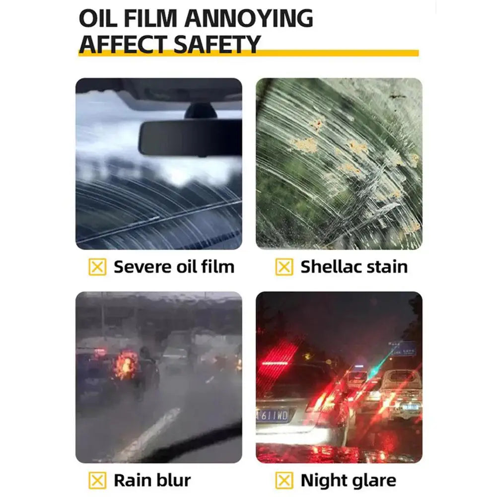 Car Glass Polishing Liquid Remover Deep Cleaner Paste Film Removal Cream Clear Window Auto Detailing Tool